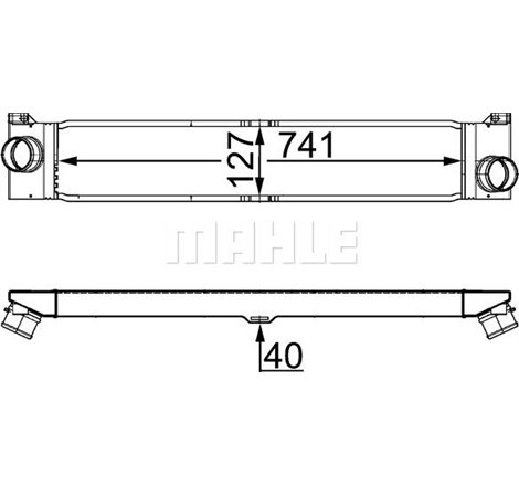 Supply air cooler FIAT DUCATO 2.0D-3.0CNG 07.06- - MAHLE-CI157000S
