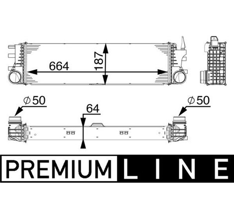 Intercooler, compresor - MAHLE-CI 180 000P
