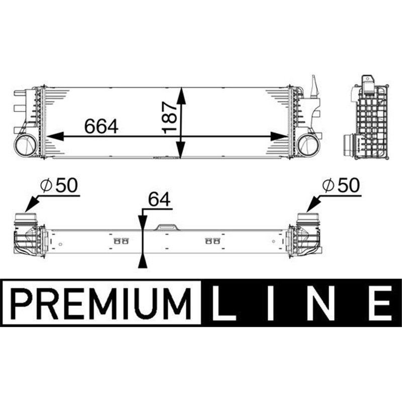Intercooler, compresor - MAHLE-CI 180 000P