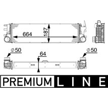 Intercooler, compresor - MAHLE-CI 180 000P