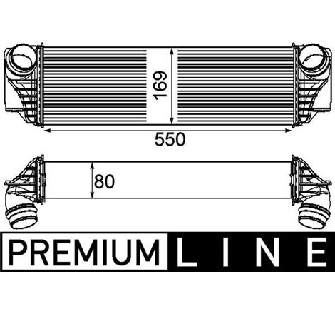 Supply air cooler BMW 5 F10. 5 F11. 5 GRAN TURISMO F07. 6 F12. 6 F13. 6 GRAN COUPE F06. 7 F01. F02. F03. F04 2.0D-3.0D 09.09-10.