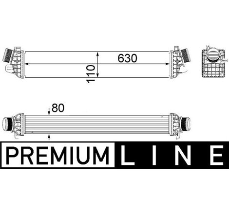 Supply air cooler ALFA ROMEO GIULIETTA 1.8 04.10-10.18 - MAHLE-CI258000P