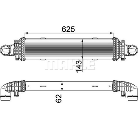 Supply air cooler MERCEDES C C204. C T-MODEL S204. C W203. C W204. CLS C218. CLS SHOOTING BRAKE X218. E A207. E C207. E T-MODEL 