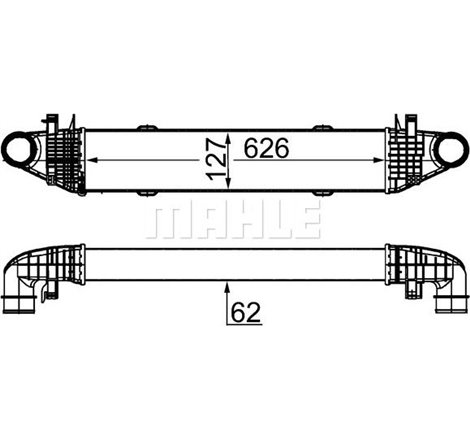 Supply air cooler MERCEDES C T-MODEL S203. C T-MODEL S204. C W204. E W212 1.8-1.8CNG-2.1D 05.02-12.15 - MAHLE-CI359000S