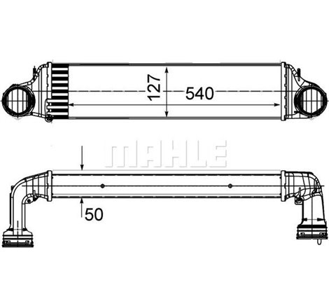 Supply air cooler BMW 3 E46. X3 E83 2.0-2.0D-3.0D 10.99-08.10 - MAHLE-CI488000S