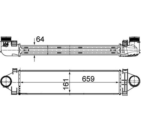 Supply air cooler LAND ROVER FREELANDER 2 2.2D 10.06-10.14 - MAHLE-CI 501 000S