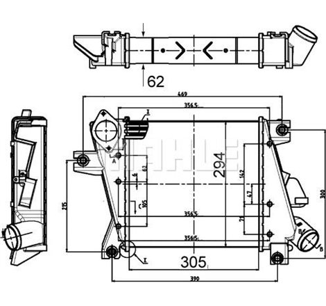 Supply air cooler NISSAN X-TRAIL I 2.2D 06.01-01.13 - MAHLE-CI508000S
