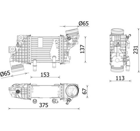 Supply air cooler MAN TGE. VW CALIFORNIA T6 CAMPER. CRAFTER. GRAND CALIFORNIA CAMPER. MULTIVAN T6. TRANSPORTER T6. TRANSPORTER T
