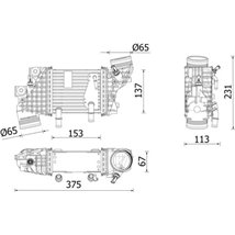 Supply air cooler MAN TGE. VW CALIFORNIA T6 CAMPER. CRAFTER. GRAND CALIFORNIA CAMPER. MULTIVAN T6. TRANSPORTER T6. TRANSPORTER T