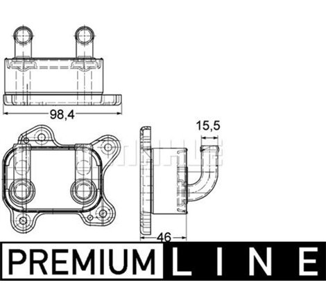 Oil radiator OPEL ASTRA G. ASTRA G-KOMBI. COMBO TOUR. COMBO-MINIVAN. CORSA C. CORSA C-HATCHBACK 1.7D 02.00- - MAHLE-CLC168000P