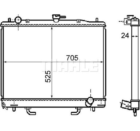 Radiator motor Automat-Manual MITSUBISHI PAJERO CLASSIC. PAJERO II. PAJERO III. PAJERO IV 2.5D-3.2D - MAHLE-CR 1072 000S