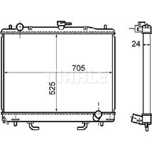 Radiator motor Automat-Manual MITSUBISHI PAJERO CLASSIC. PAJERO II. PAJERO III. PAJERO IV 2.5D-3.2D - MAHLE-CR 1072 000S