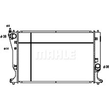 Radiator motor Manual MERCEDES C W202. TOYOTA AVENSIS. COROLLA VERSO 2.0D-2.2D-2.3 - MAHLE-CR1080000S