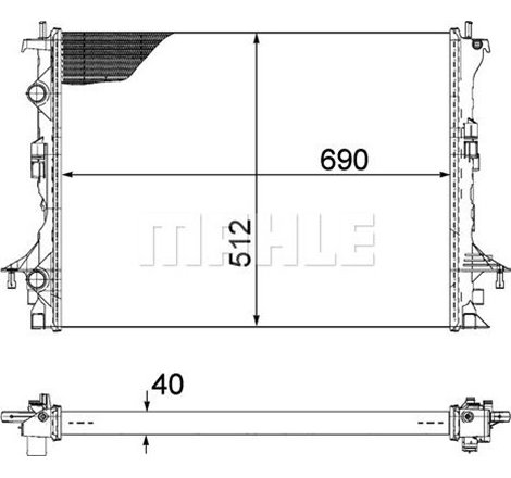 Radiator motor Manual RENAULT ESPACE IV. VEL SATIS 2.0D-2.2D-3.0D - MAHLE-CR1092000P