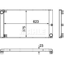 Radiator motor Automat BMW 5 E60. 5 E61. 6 E63. 6 E64 2.0D-3.0D - MAHLE-CR1093000P