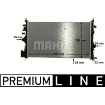 Radiator motor Manual CHEVROLET MALIBU. OPEL INSIGNIA A. INSIGNIA A COUNTRY. SAAB 9-5 1.6D-2.0D - MAHLE-CR1102000P