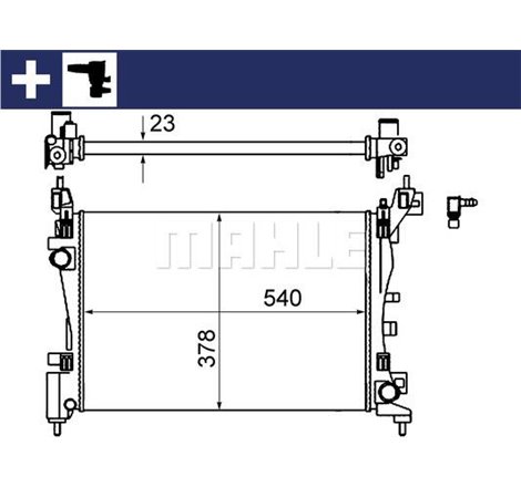 Radiator motor Manual CITROEN NEMO. NEMO-MINIVAN. FIAT FIORINO-MINIVAN. QUBO. PEUGEOT BIPPER. BIPPER TEPEE 1.4 - MAHLE-CR1121000