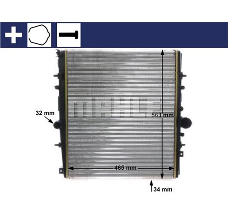 Radiator motor CITROEN C8. JUMPY II. FIAT ULYSSE. PEUGEOT 807. EXPERT. EXPERT TEPEE 2.0-2.0D-2.2D - MAHLE-CR1437000S