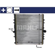 Radiator motor CITROEN C8. JUMPY II. FIAT ULYSSE. PEUGEOT 807. EXPERT. EXPERT TEPEE 2.0-2.0D-2.2D - MAHLE-CR1437000S