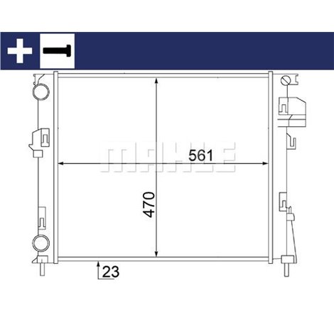 Radiator motor Manual NISSAN PRIMASTAR. OPEL VIVARO A. RENAULT TRAFIC II 1.9D-2.0-2.0D - MAHLE-CR1504000S