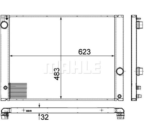 Radiator motor BMW 7 E65. E66. E67 3.0 - MAHLE-CR1682000P
