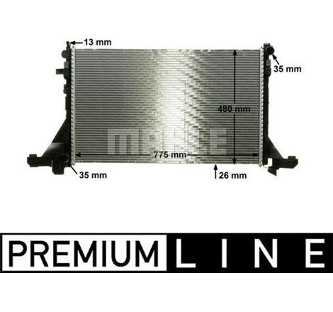 Radiator motor NISSAN NV400. OPEL MOVANO B. RENAULT MASTER III 2.3D - MAHLE-CR1770000P