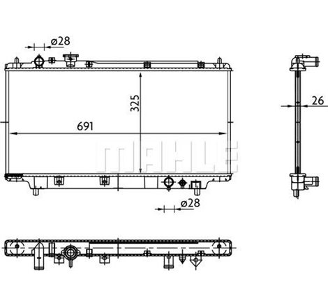 Radiator motor Manual MAZDA 323 C V. 323 F VI. 323 P V. 323 S V. 323 S VI 1.3-2.0D - MAHLE-CR183000S