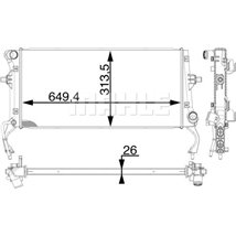 Radiator, racire motor - MAHLE-CR1975000P