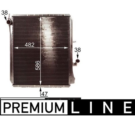 Radiator motor cu rama MERCEDES UNIMOG OM353.958-OM366.956 01.77- - MAHLE-CR 215 000P