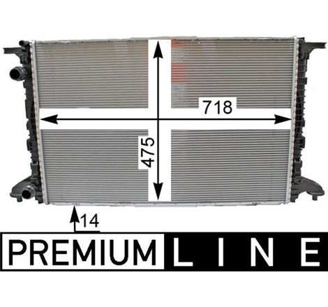 Radiator motor AUDI A4 ALLROAD B9. A4 B9. A5. A6 C8 1.4-2.0H - MAHLE-CR2176000P