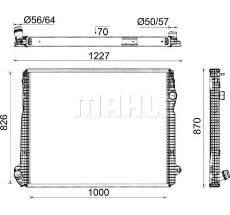 Radiator motor SCANIA G II. L. P II. R II. S DC07.108-OC13.101 09.16- - MAHLE-CR 2452 000P