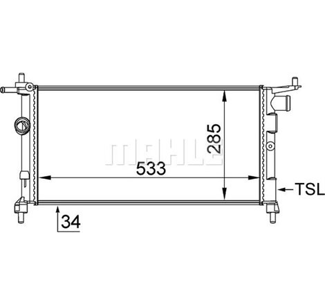 Radiator motor Manual OPEL COMBO-MINIVAN. CORSA B. CORSA B-HATCHBACK. TIGRA 1.2-1.4-1.6 - MAHLE-CR 268 000S