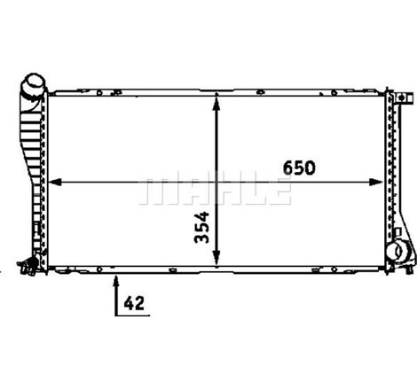 Radiator motor BMW 5 E39. 7 E38 2.0D-3.9D - MAHLE-CR288000S