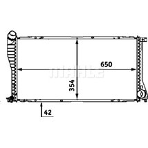 Radiator motor BMW 5 E39. 7 E38 2.0D-3.9D - MAHLE-CR288000S