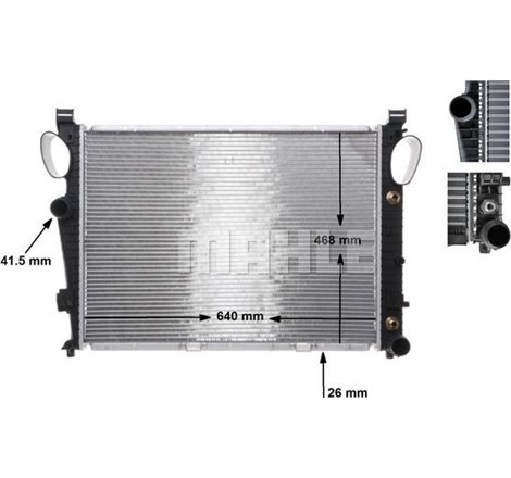 Radiator motor MERCEDES S W220. S W221. V221 2.8-3.7 - MAHLE-CR304000S