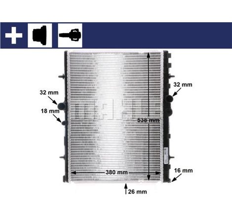 Radiator motor Manual CITROEN BERLINGO-MINIVAN. C4. C4 I. XSARA. PEUGEOT 307. 307-KOMBI. PARTNER. PARTNER-MINIVAN 1.6-2.0D - MAH