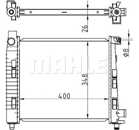 Radiator. racire motor - MAHLE-CR325000S - MAHLE-CR325000S