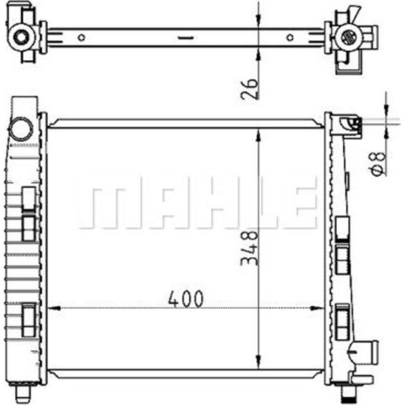 Radiator. racire motor - MAHLE-CR325000S - MAHLE-CR325000S