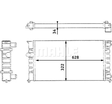 Radiator. racire motor - MAHLE-CR348000S - MAHLE-CR348000S