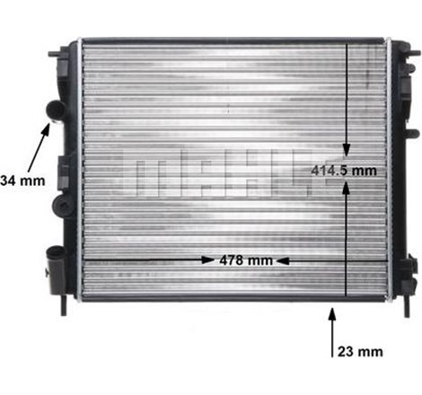 Radiator motor DACIA LOGAN. LOGAN MCV. SOLENZA. RENAULT CLIO II. KANGOO. KANGOO EXPRESS. LOGAN I. SANDERO-STEPWAY I 1.2-1.9D - M
