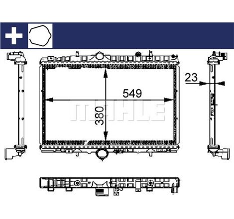 Radiator motor Manual CITROEN C5 I. C5 II. C5 I-KOMBI. PEUGEOT 406. 607 1.8-2.2 - MAHLE-CR392000S