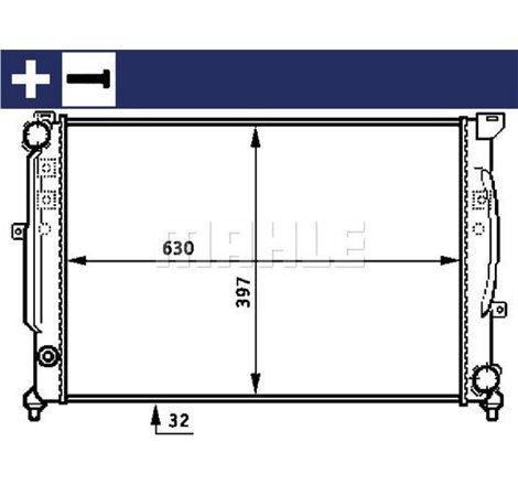 Radiator motor Manual AUDI A4 B5. A6 C4. A6 C5. SKODA SUPERB I. VW PASSAT B5. PASSAT B5.5 2.4-2.8 - MAHLE-CR423000S