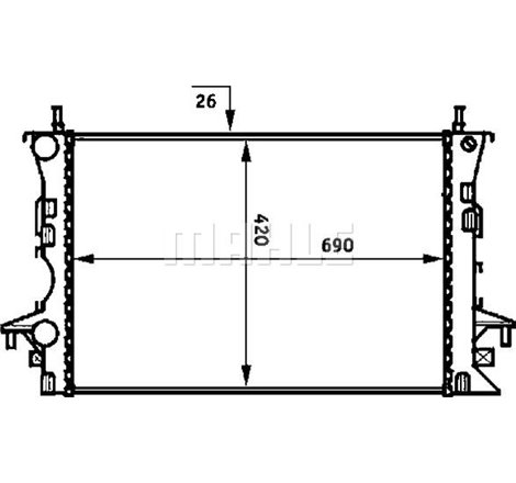 Radiator motor Automat-Manual RENAULT ESPACE III. ESPACE IV. LAGUNA II. VEL SATIS 1.6-2.2D - MAHLE-CR459000S