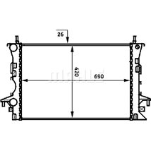 Radiator motor Automat-Manual RENAULT ESPACE III. ESPACE IV. LAGUNA II. VEL SATIS 1.6-2.2D - MAHLE-CR459000S