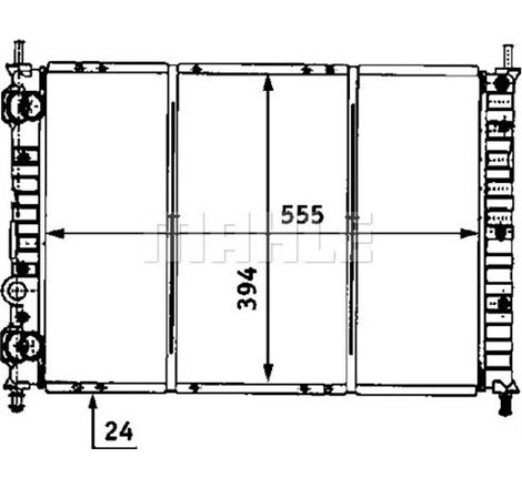 Radiator motor Manual FIAT BRAVA. BRAVO I. MAREA. MULTIPLA 1.9D-2.4D - MAHLE-CR525000S