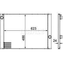 Radiator motor Manual BMW 5 E60. 5 E61. 6 E63. 6 E64 2.0-3.0 - MAHLE-CR581000P