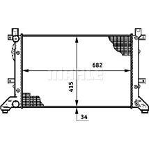 Radiator motor Manual VW LT 28-35 II. LT 28-46 II 2.3-2.5D-2.8D - MAHLE-CR606000S