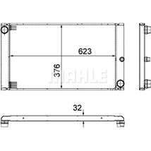 Radiator motor BMW 7 E65. E66. E67 3.0D-4.4D - MAHLE-CR766000P