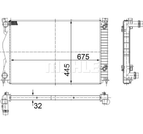 Radiator motor Automat AUDI A6 C6 2.0-2.0D - MAHLE-CR 790 000S