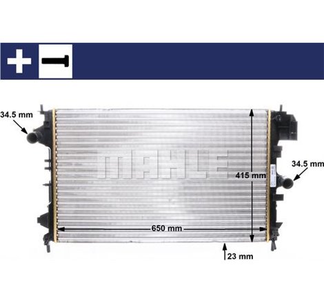 Radiator motor FIAT CROMA. OPEL SIGNUM. VECTRA C. VECTRA C GTS 1.6-1.8 - MAHLE-CR8000S